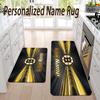 Custom Name Boston Bruins Flannel Area Rug Kitchen Floor Mat Personalized Home Decoration