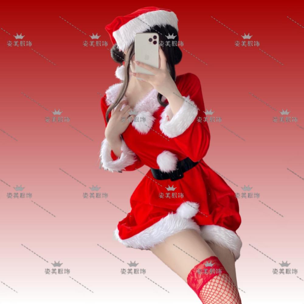 2024 New Christmas Clothing Christmas Uniform Set Cos Clothing Christmas Costume Full Set Santa Claus Halloween