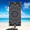 Mandala Print Quick Dry Beach Towel, Boho Style Absorbent Sandproof Towel for Summer Swimming Pool Travel Camping Yoga