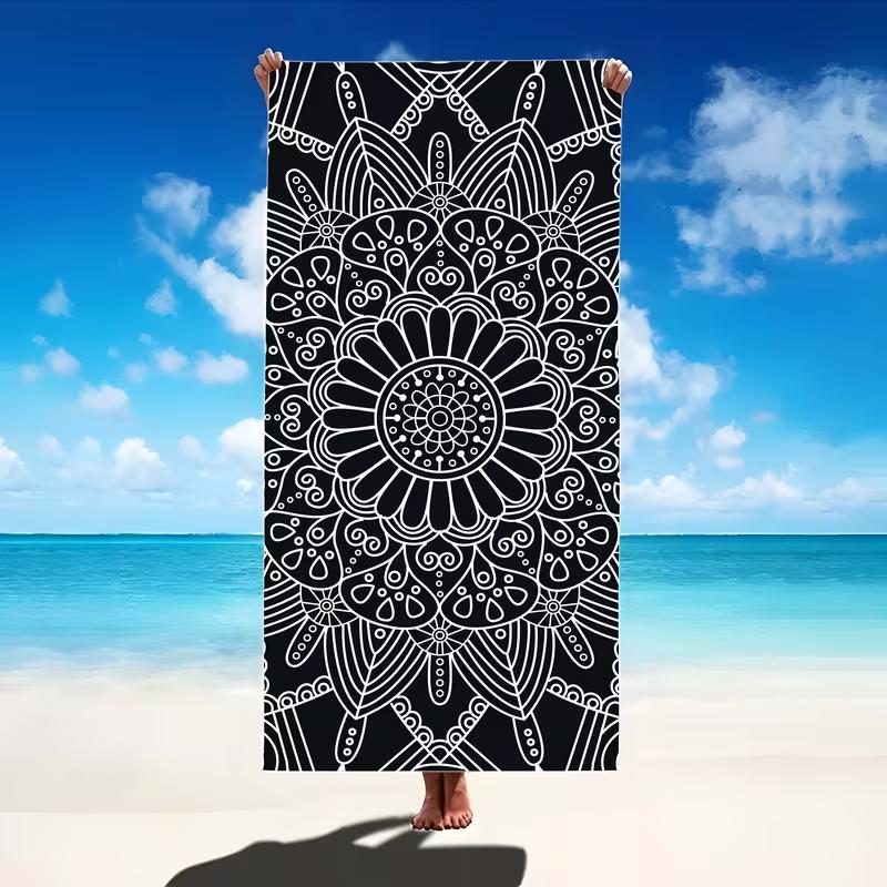

Mandala Print Beach Towel Quick Dry Microfiber Towel Soft Lightweight Absorbent Towel for Summer Beach Pool and Travel Use W40*H60(CM)
