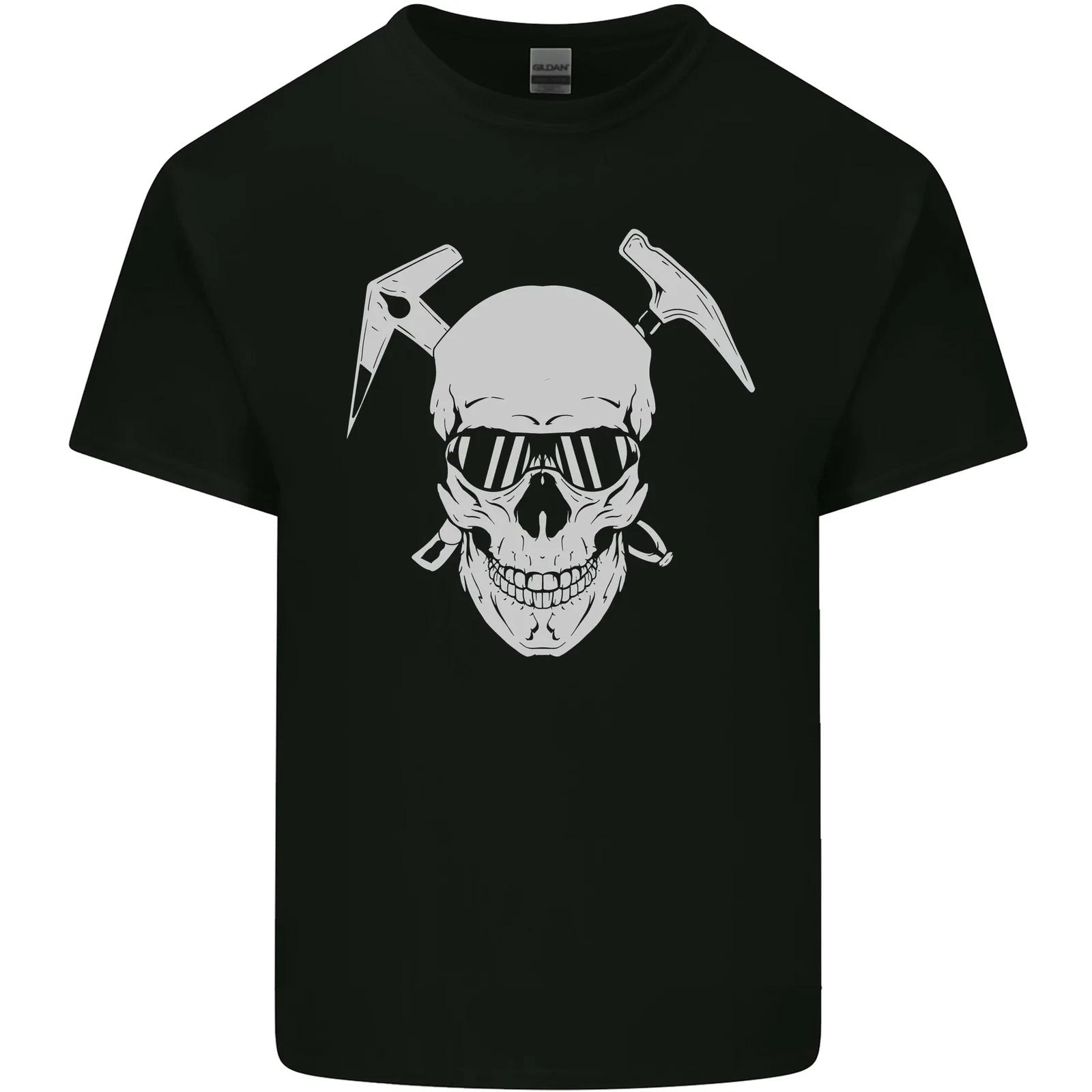 Rock Climbing Skull Mountain Climber Kids T-Shirt Childrens 4XL