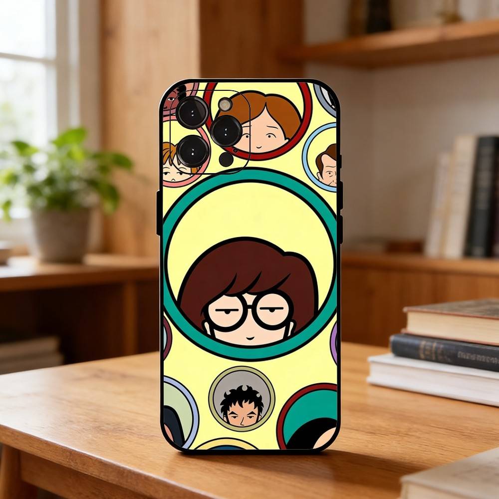 C-CARTOON D-D-Daria FUNDA Phone Case For iPhone17,16,15,14,13,12Plus,Pro Max,XS,5G Soft Silicone Black Cover