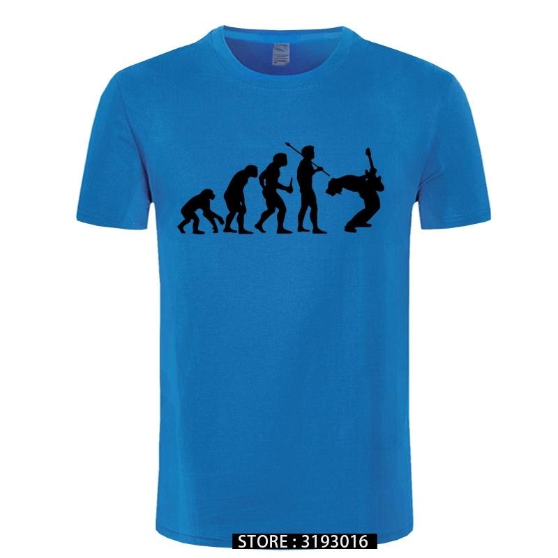Funny Guitarist T Shirt Evolution Of a Guitarist Music Rock Guitar Musician Band Metal Mens Tshirt 31 Colors Unisex Cool Tees