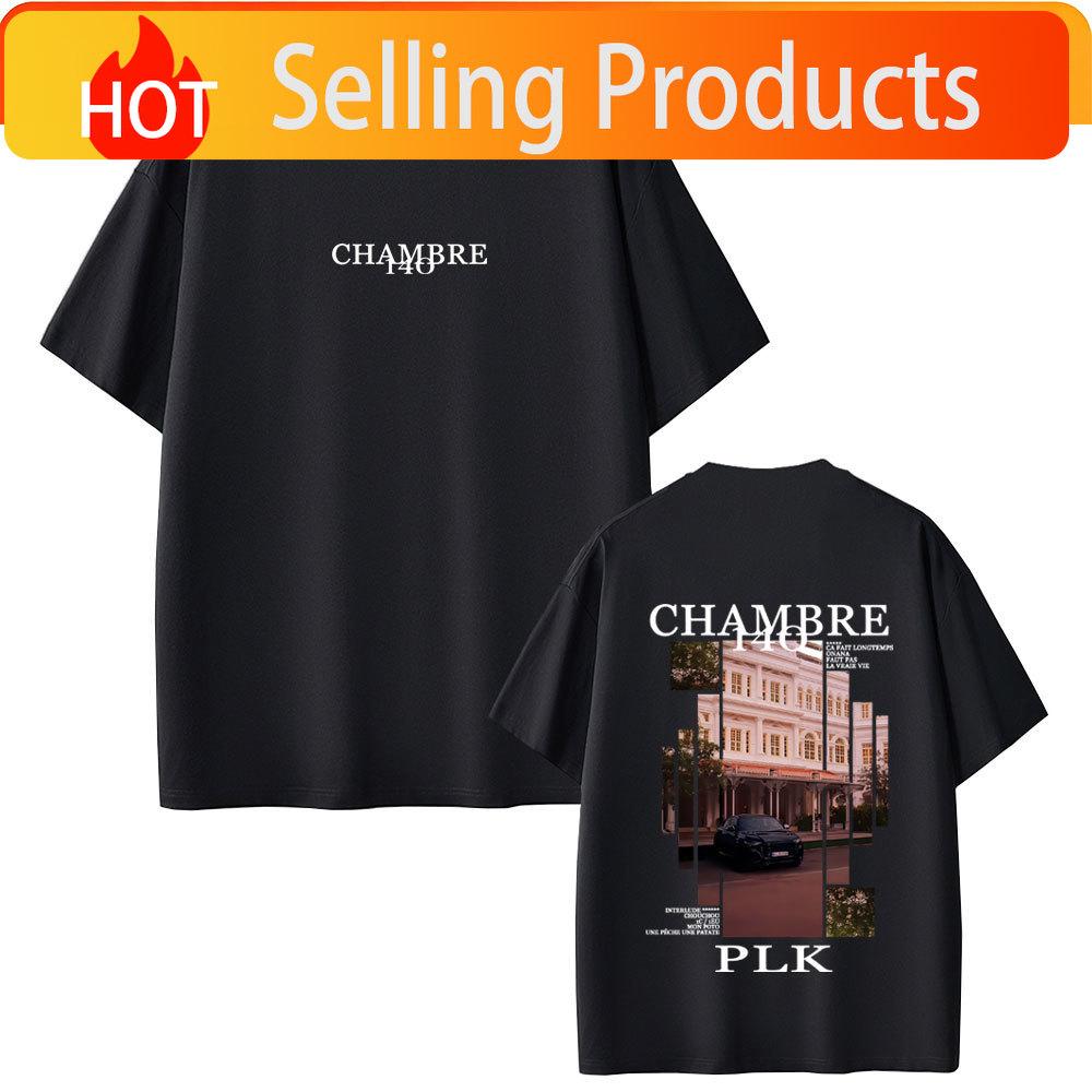 Rapper PLK Chambre 140 Album Graphic Tshirt Unisex Unisex Hip Hop Fashion Pop Music T Shirts Male Vintage Casual Oversized Tshirt