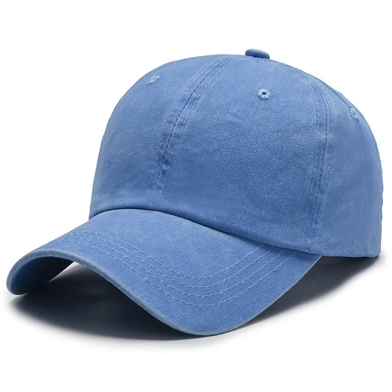 New Unisex Cap Adjustable Washed Cotton Solid Color Plain Baseball Cap Streetwear Leisure Hat Cap