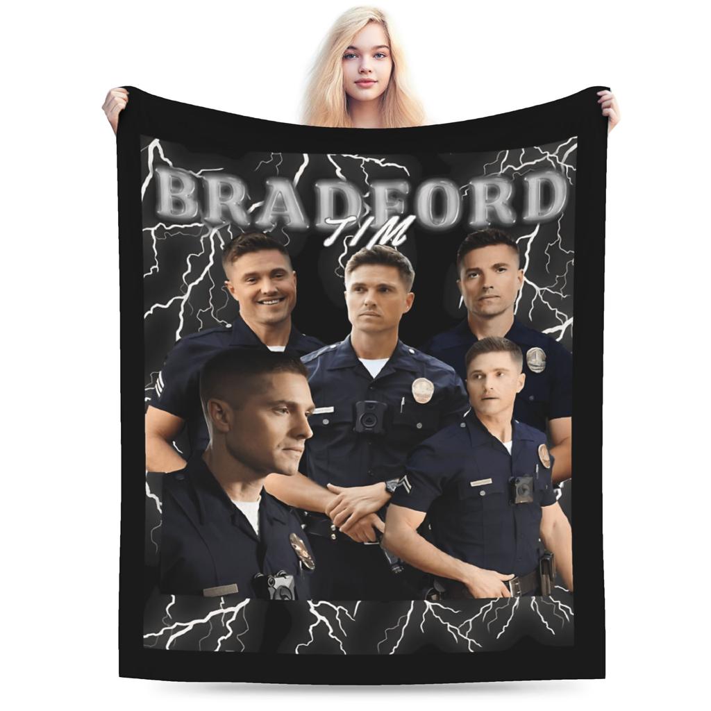 Warm Soft BlanketKids Camping Tim B-Bradford Throw Blanket Flannel Bedspread For Bedroom Funny Sofa Bed Cover