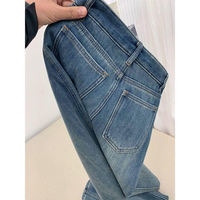 Jeans da Donna Invernali 2025, Vita Alta, Vestibilità Aderente, Foderati in Pile, Denim Spesso, Gamba Dritta, Casual, Versatili, Modellanti, Gamba Larga.