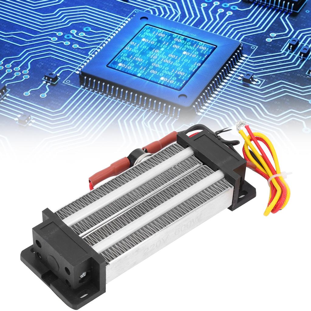 Isolerad PTC-värmare Elektriska Keramiska Termostatiska Värmedelar AC 220V 600W 96A2