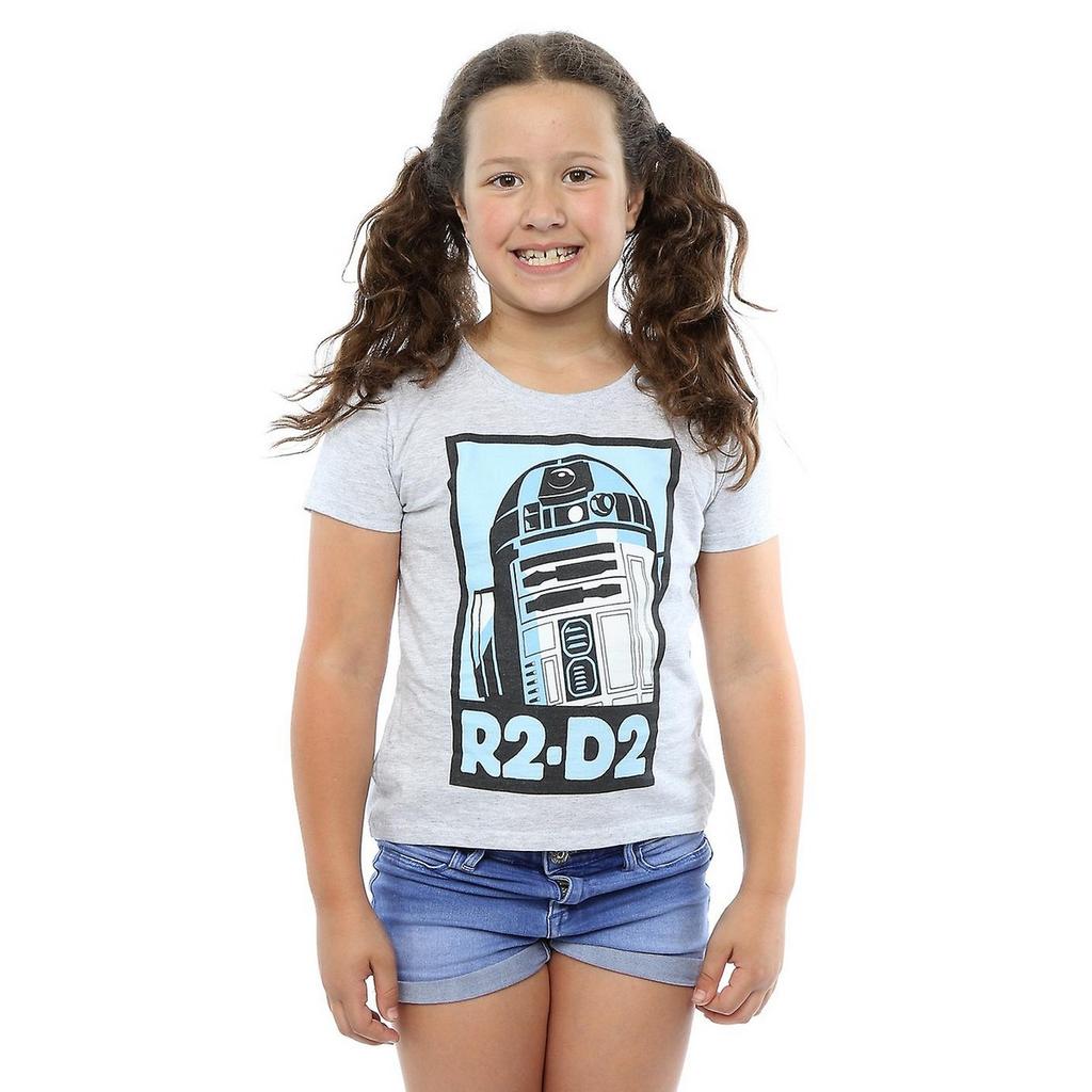 Star Wars Childrens/Kids R2-D2 Poster Heather T-Shirt