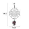 Natural Garnet Pendant: 925 Sterling Silver Designer Jewelry