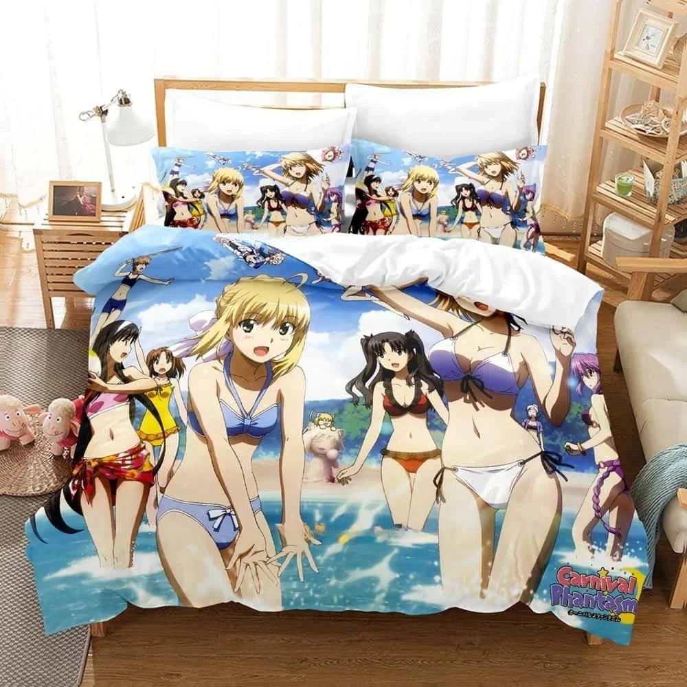 3D Anime Bed Sheet Set Carnival Phantasm Bedding Set Single Twin Full Queen King Size Bed Set Adult Kid Bedroom Duvet cover Sets