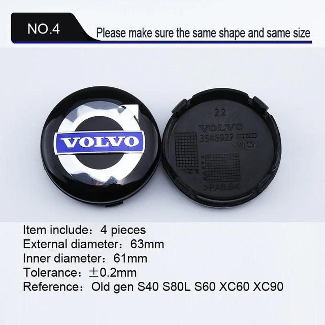 4 ks 63mm 65mm Znak na auto Krytky středů kol Odznaky Kryty Pro Volvo ES90 EC40 EX40 EM90 XC90 V90 V60 XC60 V40 S80 S60 S90 C40