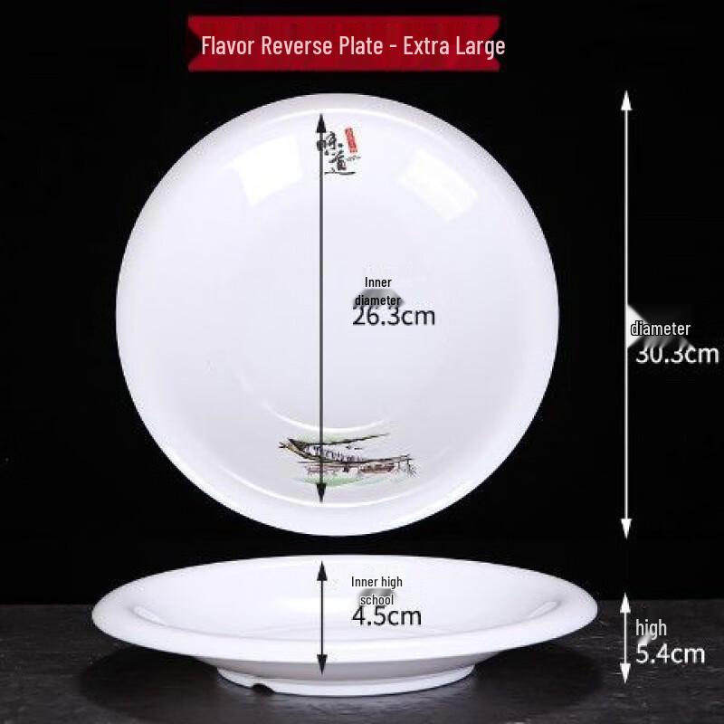 

Melamine Anti-Spill Round Dinner Plate