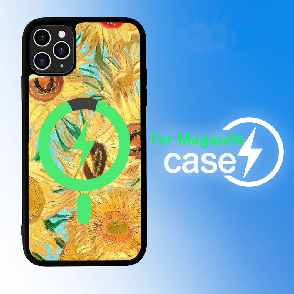 Art Vincent Van Gogh For Magsafe Magnetic Phone Case for iPhone 17 16 15 14 13 12 11 Plus Pro Max PC+TPU Cover