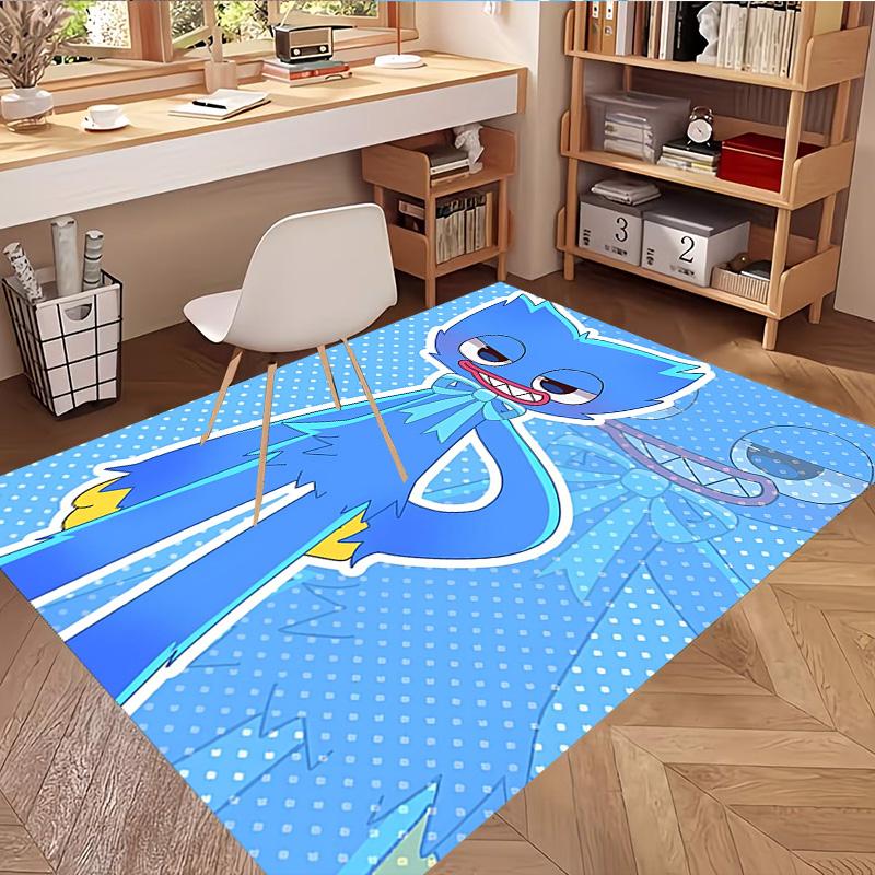 Huggy Wuggy Print Rug, Washable Floor Carpet, For Entryway Dorm Laundry Room Office Study, Home Decor Birthday Christmas Gift