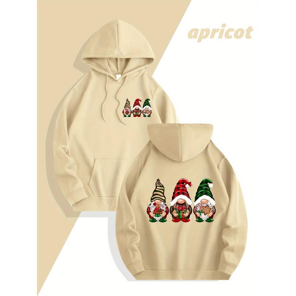 Autumn Winter Men Creative Personality Christmas Print Hooded Sweatshirt Loose Comfortable Casual Sport Long Sleeves Hoodies