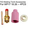Set Kit TIG Gas Lens 4Pcs Insulated Connector Guide Nozzle Flowfor TIG Welding Torch 1.0 1.6 2.4 3.2mm 10N24 54N15