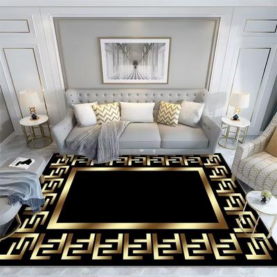 European Style Living Room Carpet Home Decoration 200x300 Golden Rugs for Bedroom Soft Fluffy Hallway Mat Luxury Floor Carpet