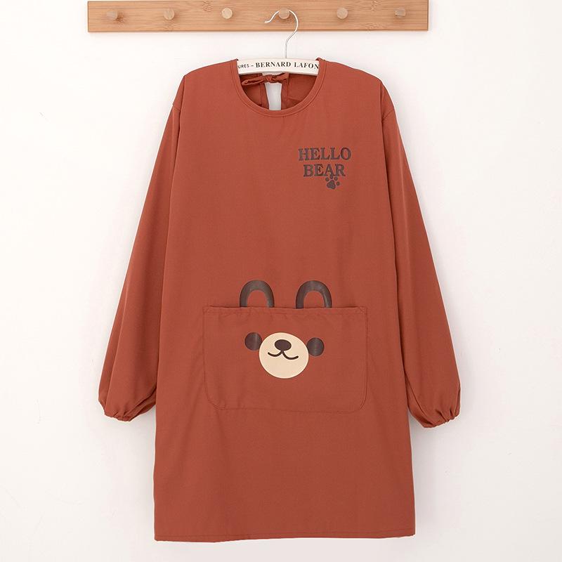 

Women s Long Sleeve Kitchen Apron - Fashionable, Anti-Stain, and Oil-Resistant Cooking Smock синій