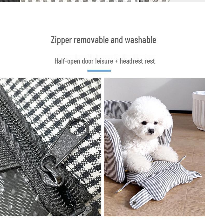 Portable Pet Safety Car Seat & Bed for Dogs and Cats