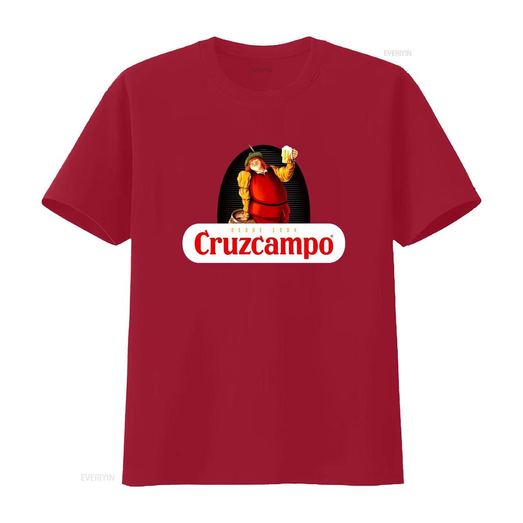 Cruzcampo Vintage Beer Lover T Shirt Classic Cotton for Perfect Christmas  Vintage Washed Top For Everyday Wear Homme Versatile