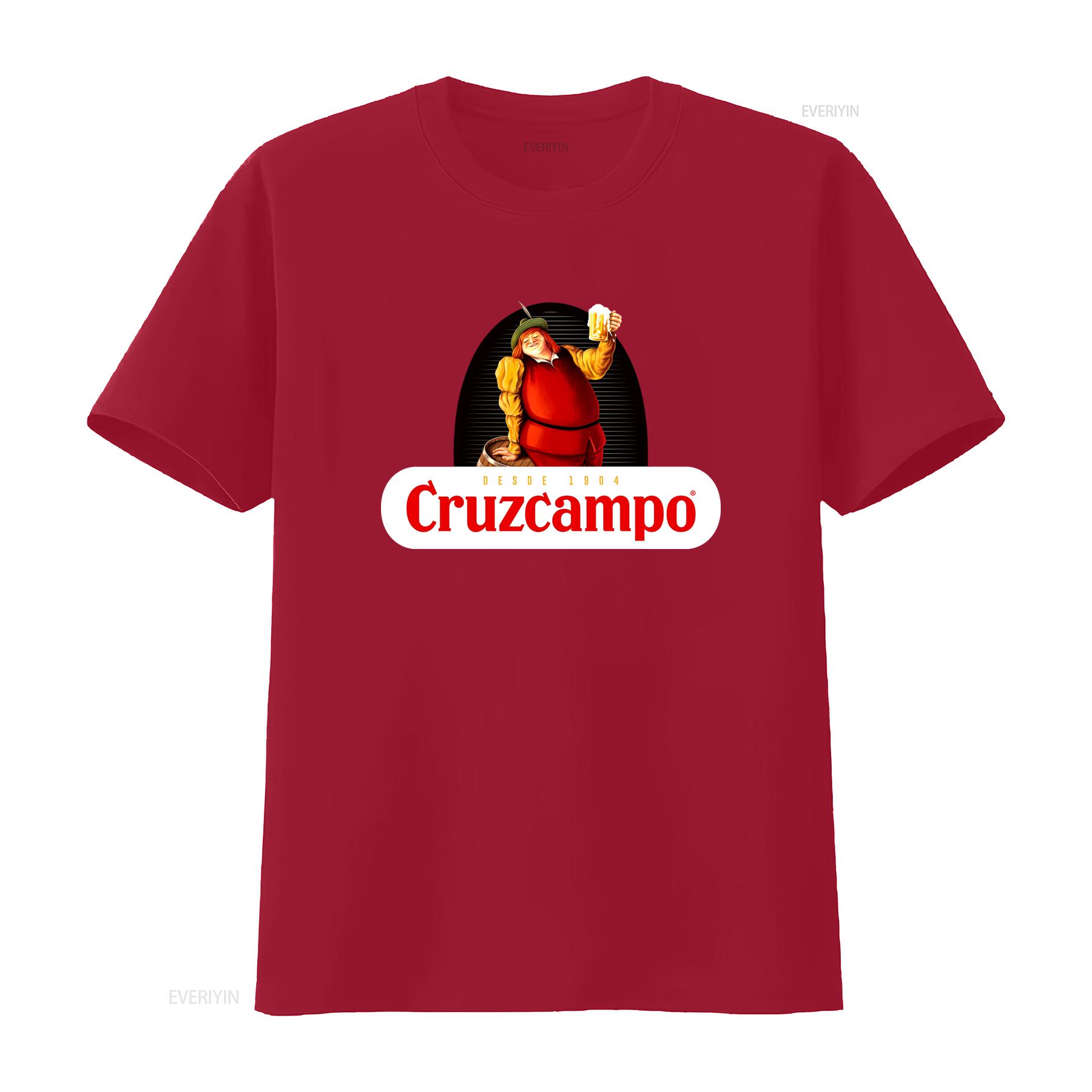 

Футболка Cruzcampo Vintage для любителів пива Класична бавовняна для ідеального Різдва vintage Прана футболка для повсякденного носіння homme Універсальна L