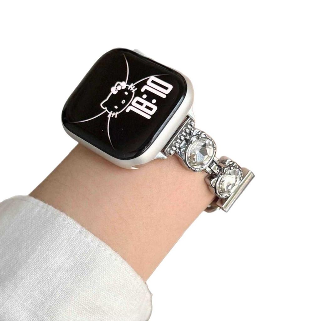 KT cat diamond lychee pattern leather strap for iwatchse10 Apple Watch Xiaomi 89Pro Huawei GT543