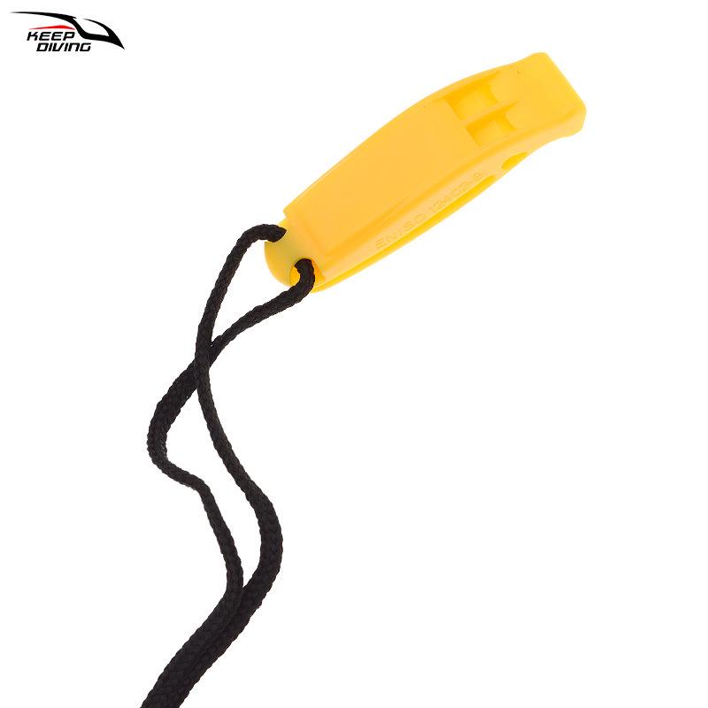 Dual-Frequency Survival Whistle with Anti-lost Lanyard for Water Sports and Emergency Use