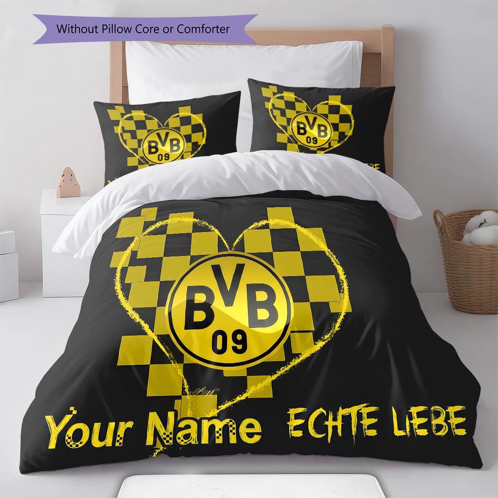 Custom Name BVB Bedding,Quilt Set Quilt Cover Pillowcase Home Birthday Gift(1 * Duvet Cover + 2 * Pillowcase, Without Core) -HE41