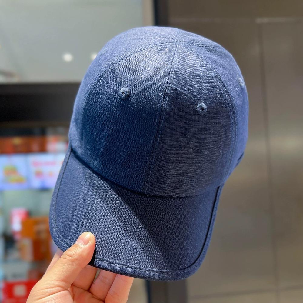 Lightweight Linen Baseball Cap Cozy Fit Outdoor Sun Hat Breathable Sun Visor Hat Casual Daily Wear
