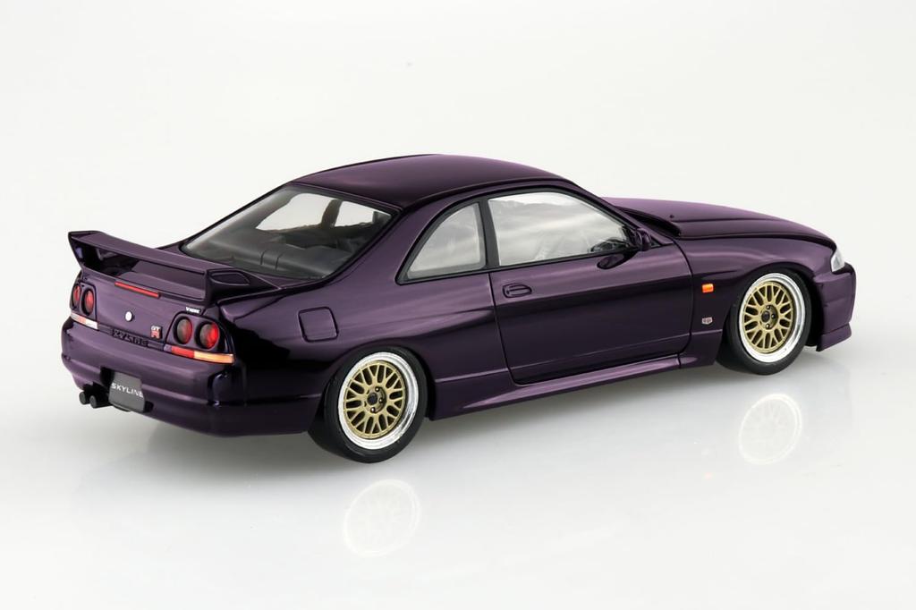 Aoshima Bunka Kyozai Rakupla Snap-Bausatz Nissan R33 Skyline Custom-Räder Maßstabs-Kunststoffmodellbausatz (AOSHIMA) Nein. 21CU-MP GT-R (Mitternachtsviolett) 1/32