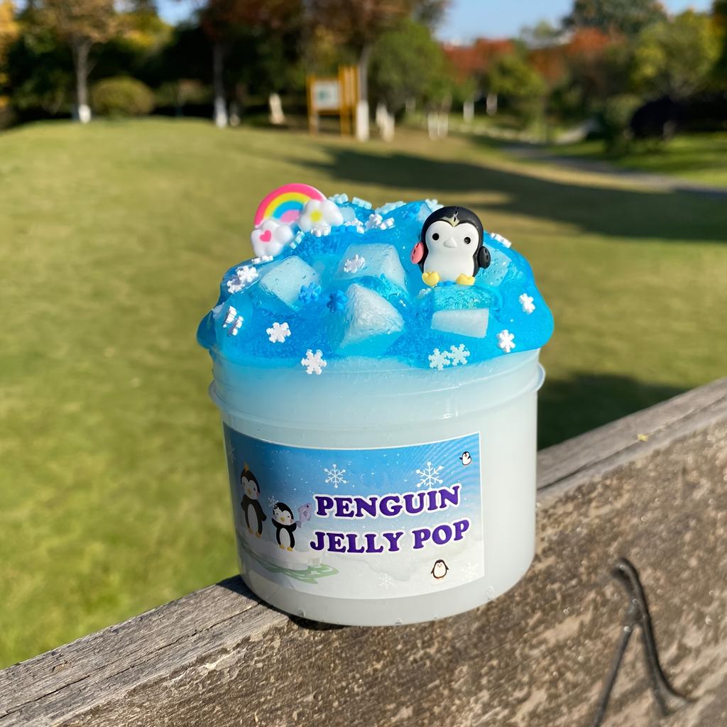 1 Set of 270ml Penguin Slime Crystal Mud Set, Decompression Toy DIY Decoration, Sealed Storage, Difficult To Dry and Crack