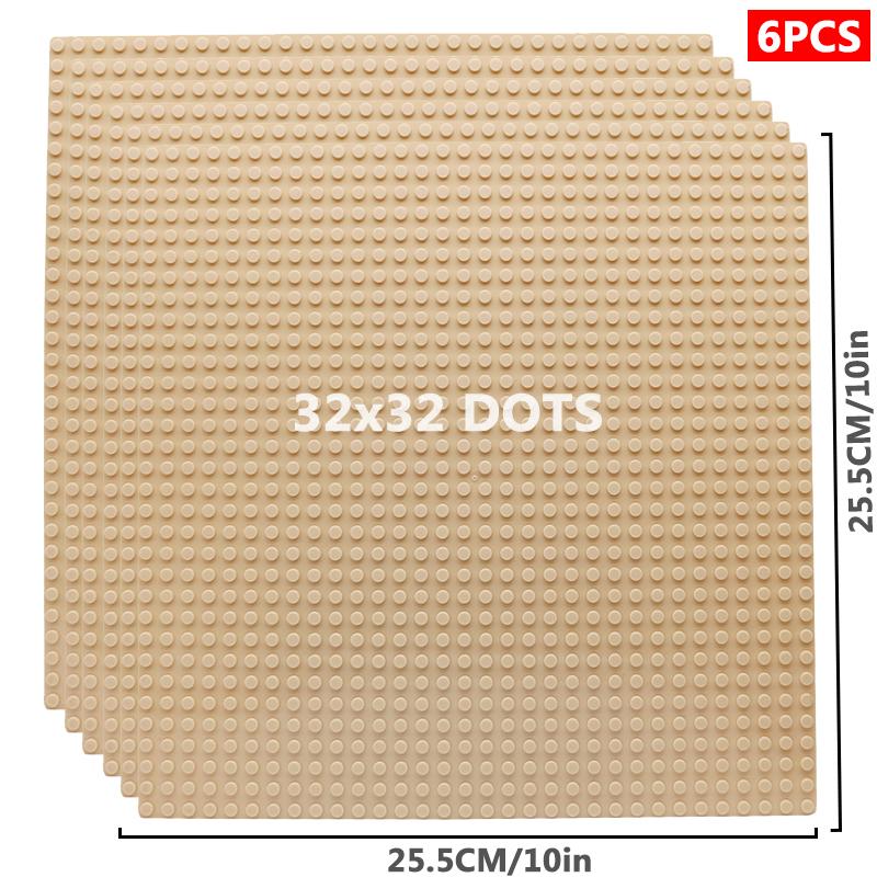 6pcs/set Base Plate 32*32 32*16 Studs Classic Figures Building Blocks Plates Bricks Baseplate Blocks Children Toys For Kid Gifts