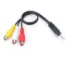 Durable Excellent Male To Female Stereo Jack Cable Video Cable Adapter Cable Cord Connector for TV DVD 3.5mm Mini AV TO 3 RCA
