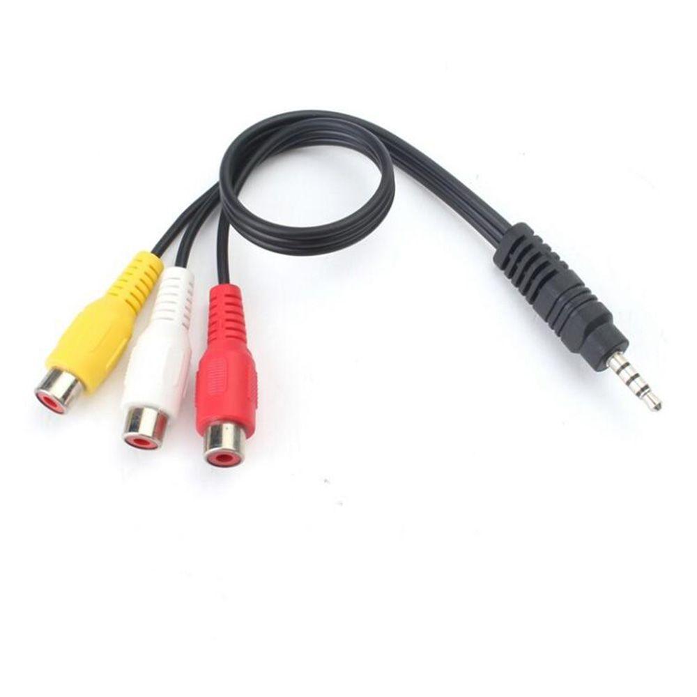 Durable Excellent Male To Female Stereo Jack Cable Video Cable Adapter Cable Cord Connector for TV DVD 3.5mm Mini AV TO 3 RCA