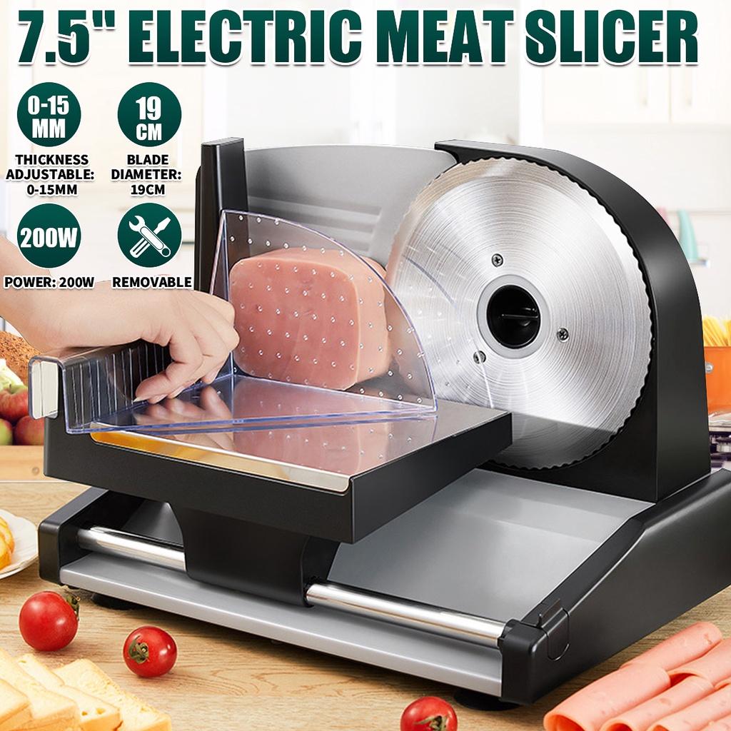 200W 7.5inch Household Meat Cutter Electric Lamb Beef Slicer Vegetable Fruit Meat Cutting Machine