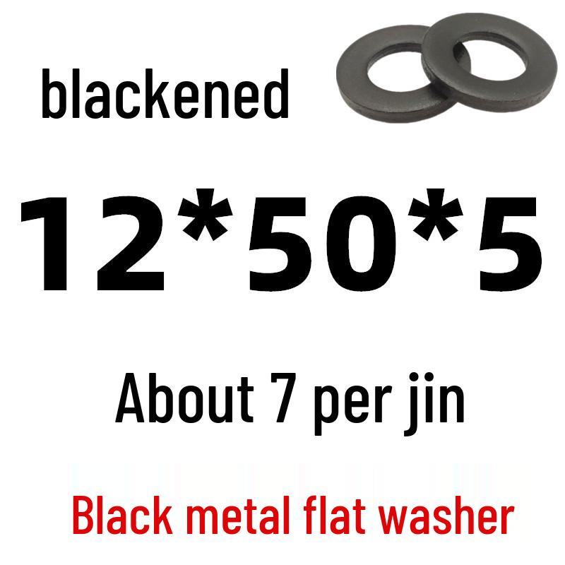 Thickened Black Iron Flat Washer for Screws, Non-standard Round Design