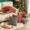 Set of 2 Merry Christmas Decorative Pillow Cover Snow Winter with Snowflakes Falling White Crystal Double Sided Throw Pillow Covers Sofa Cushion Cover