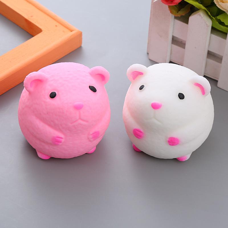 Zabawka do ściskania dla dzieci i dorosłych Symulacja Zabawki do ściskania Miękkie Słodkie Odprężające Uszczypywanie Słodki Koza i Chomik Lepkie Powolny Powrót