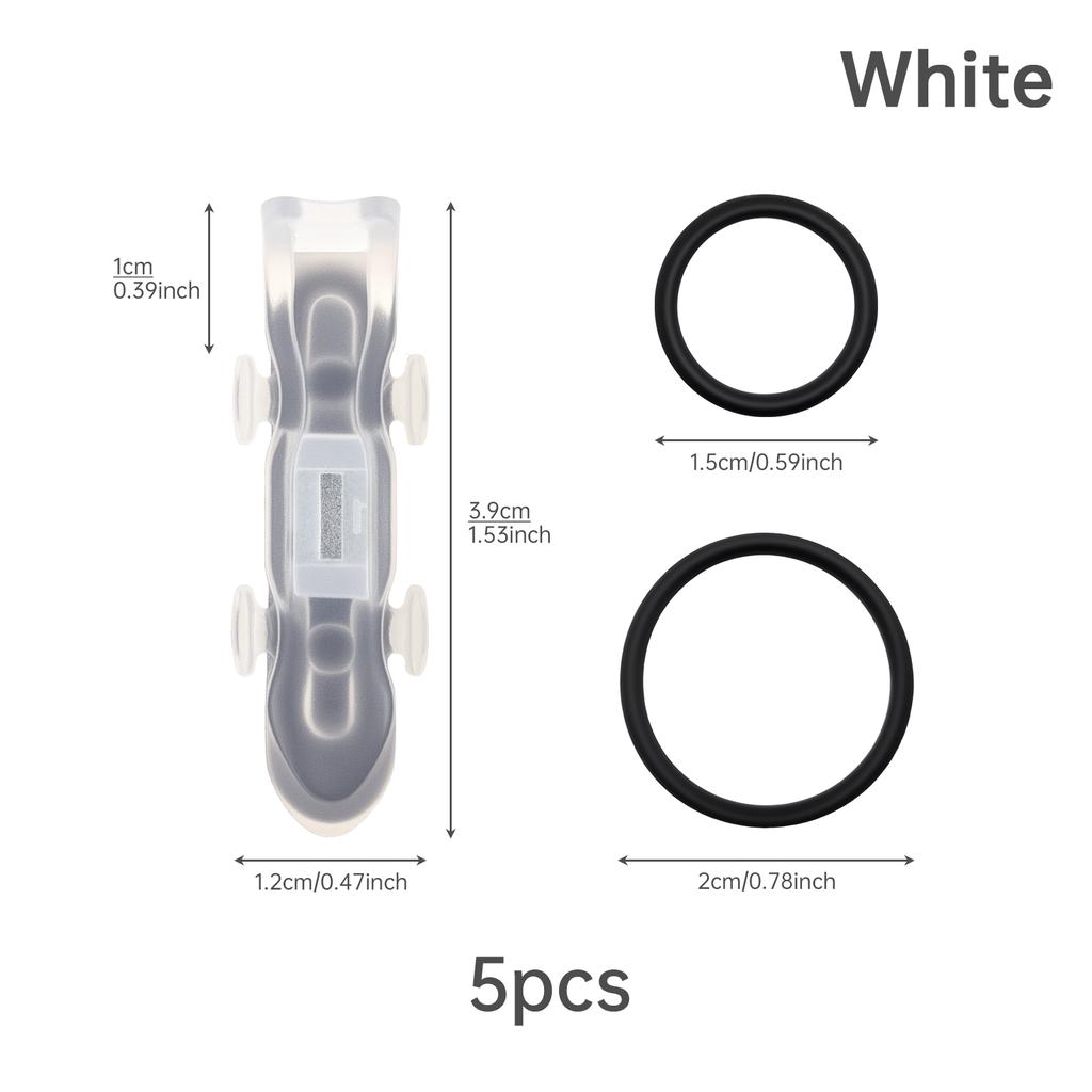 5 szt. Magnetyczny Uchwyt na Haczyk do Przynęty Wędkarskiej Uchwyt na Żyłkę z 2 Rozmiarami Gumowych Pierścieni do Wędkarstwa Morskiego i Słodkowodnego