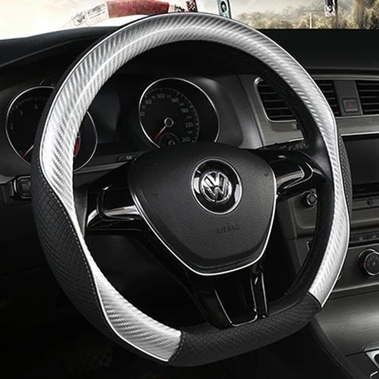 Carbon Fibre+Leather Car Steering Wheel Cover For VW GOLF 7 2015 POLO JATTA Passat Tiguan For Nissan Qashqai J11 X-trail T32