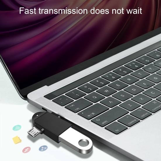 Portable 2-in-1 USB3.0 OTG Adapter Data to TYPE-C Transfer Converter for Mobile Phone
