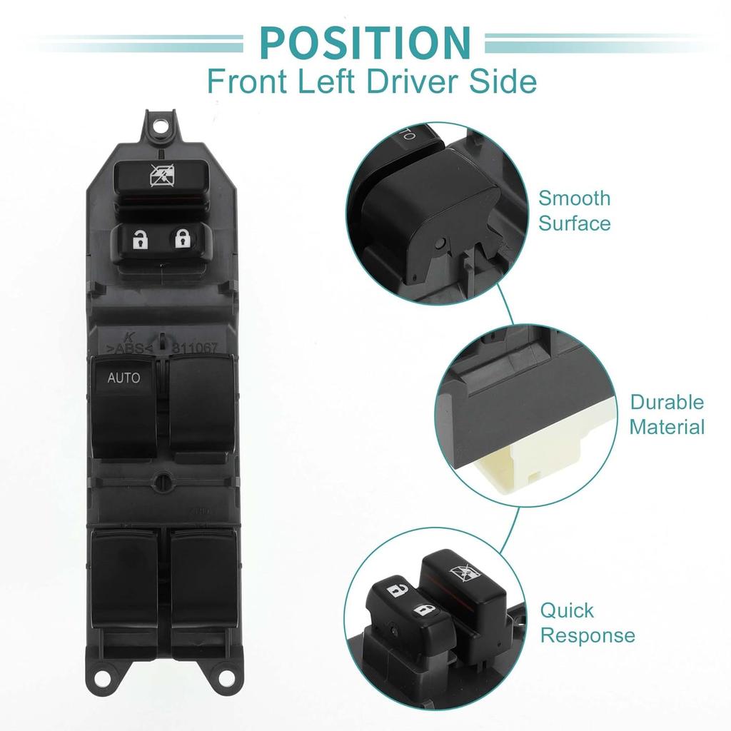 ACROPIX Front Left Driver Side Power Window Switch Window Control Switch Fit for Toyota RAV4 2006-2012 No.8482012520 - Pack of 1