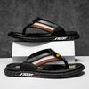 Flip-flops Men's 2025 New Summer Wear Non-slip and Wear-resistant Leather Pinch Slippers Vietnam Thailand Beach Shoes