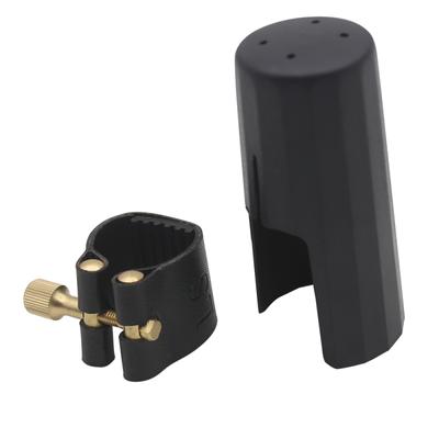 Braçadeira/Clipe Profissional de Couro Artificial para Boquilha de Saxofone Saxofone Clarinete Baquelite Couro