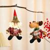 Plaid 3D Fabric Button Spherical Christmas Tree Ornament