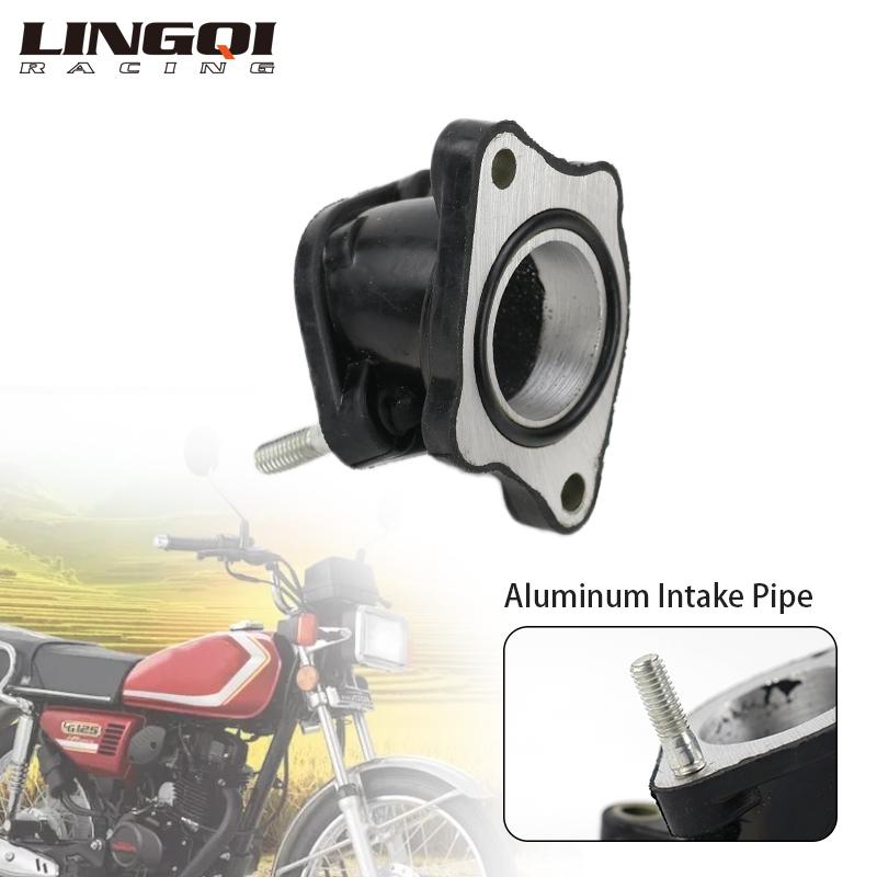 LINGQI RACING Aluminium Gummi Ansaugkrümmerrohr Vergaser für 150cc 200cc 250cc 300cc Dirt Bike Go-Kart ATV Quad Buggy
