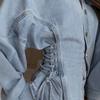 Slim Fit Drawstring Waist Denim Shirt Jacket Long Sleeve Office Chic Casual Wear Women 2026