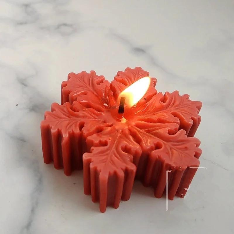 Christmas Snowflake Mold Candle Soap DIY Aromatherapy Plaster Candle Decorating Mould Candy Chocolate Making Tools