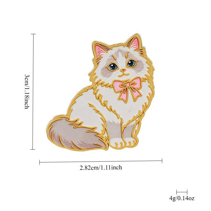 Collectible Cartoon Cat Enamel Pins Adorable Kawaii Lapel Badge for Backpack Clothing Birthday Gift for Cat Fans
